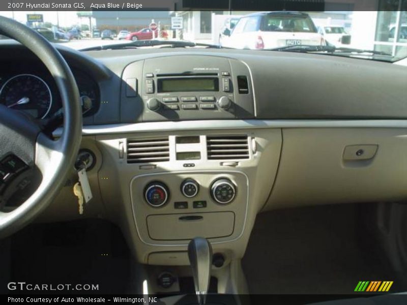 Aqua Blue / Beige 2007 Hyundai Sonata GLS