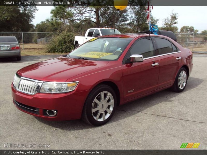 Vivid Red Metallic / Sand 2008 Lincoln MKZ Sedan