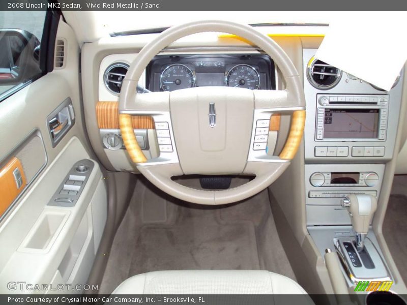 Vivid Red Metallic / Sand 2008 Lincoln MKZ Sedan