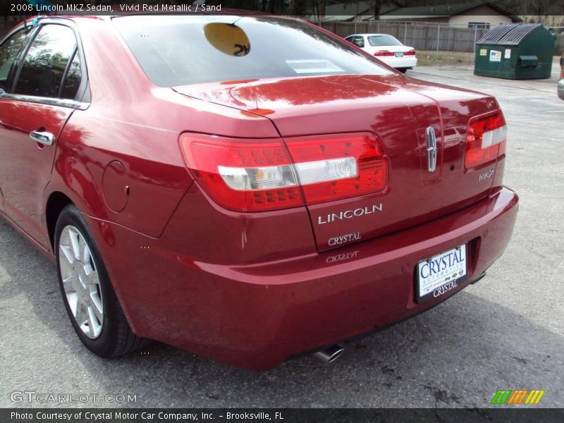 Vivid Red Metallic / Sand 2008 Lincoln MKZ Sedan