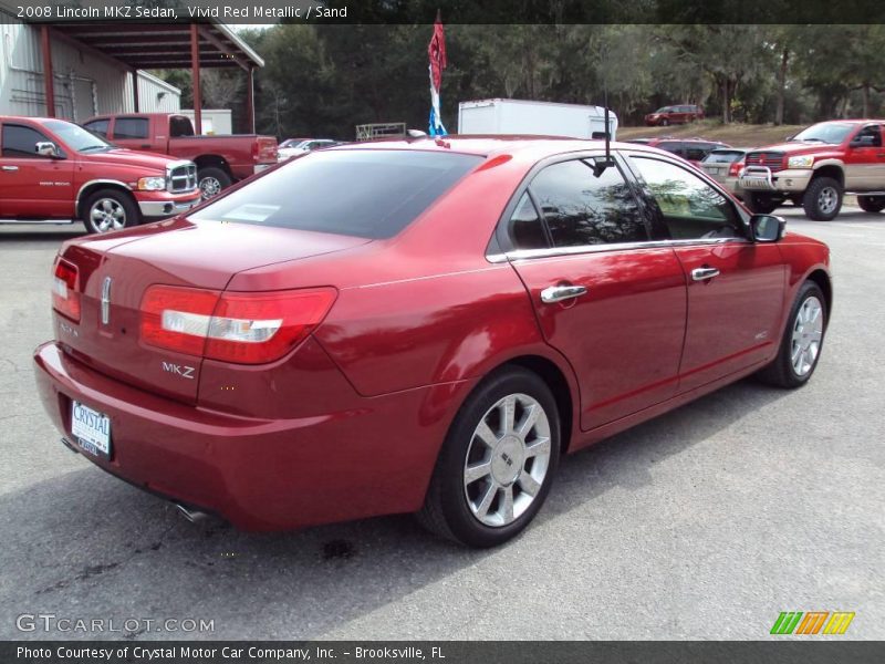 Vivid Red Metallic / Sand 2008 Lincoln MKZ Sedan