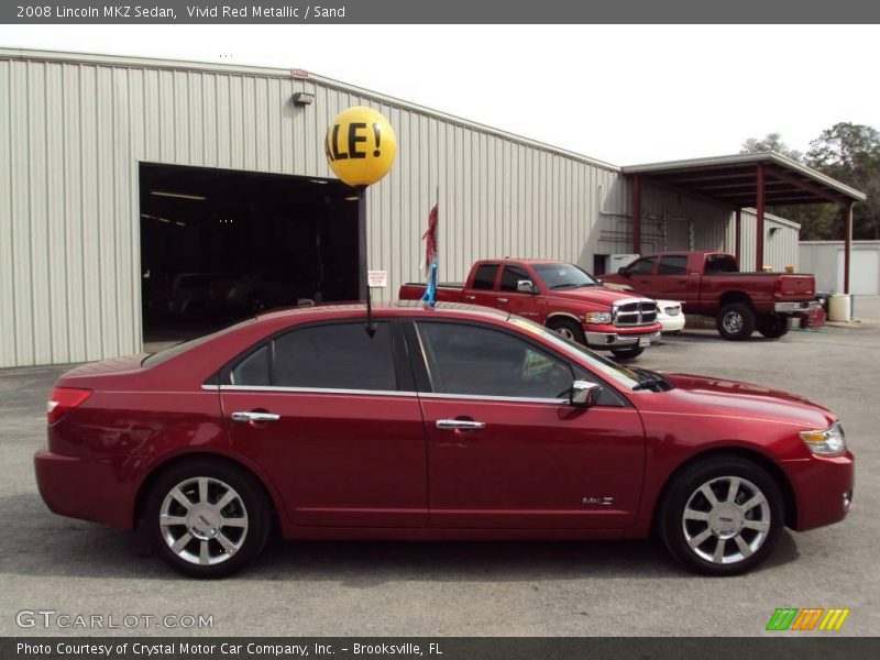 Vivid Red Metallic / Sand 2008 Lincoln MKZ Sedan