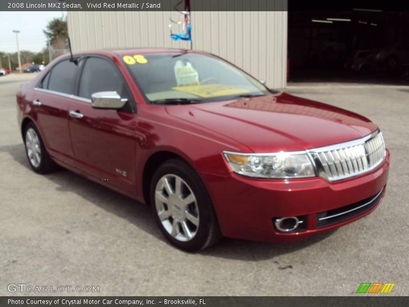 Vivid Red Metallic / Sand 2008 Lincoln MKZ Sedan