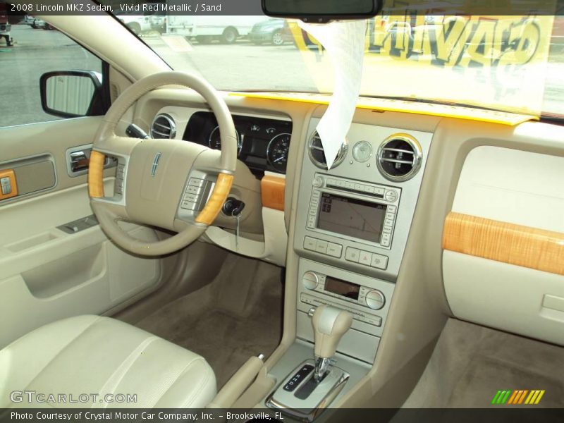 Vivid Red Metallic / Sand 2008 Lincoln MKZ Sedan