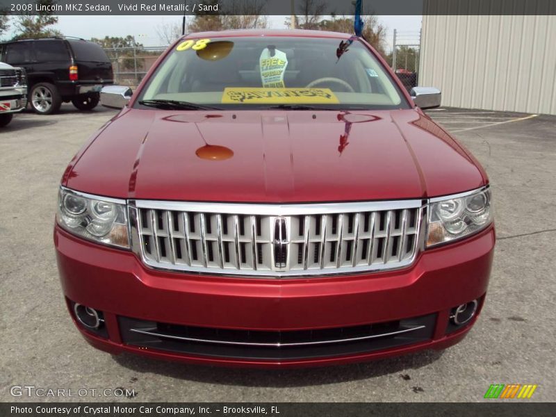 Vivid Red Metallic / Sand 2008 Lincoln MKZ Sedan