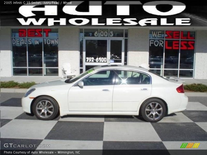 Ivory Pearl / Wheat 2005 Infiniti G 35 Sedan