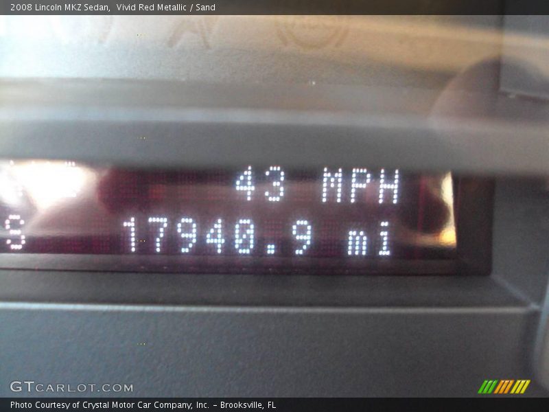 Vivid Red Metallic / Sand 2008 Lincoln MKZ Sedan
