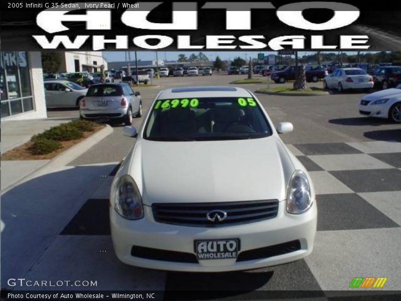 Ivory Pearl / Wheat 2005 Infiniti G 35 Sedan