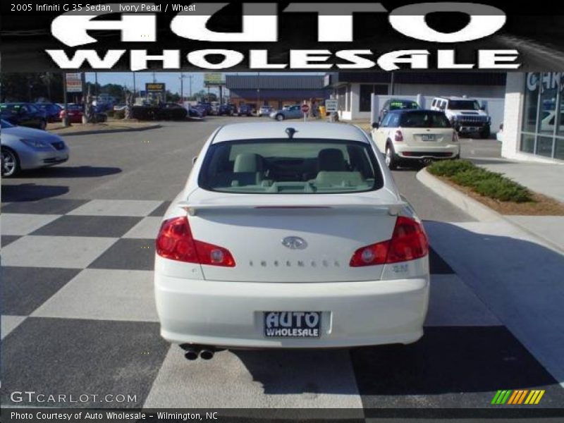 Ivory Pearl / Wheat 2005 Infiniti G 35 Sedan