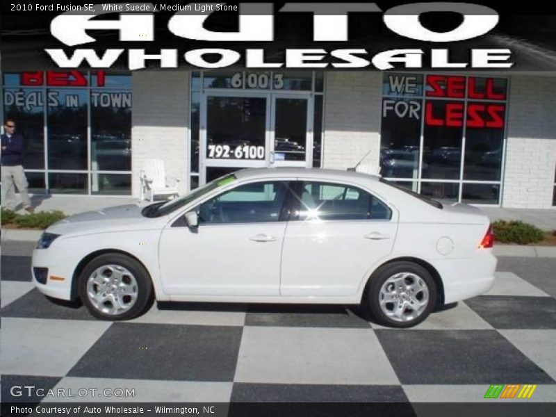 White Suede / Medium Light Stone 2010 Ford Fusion SE