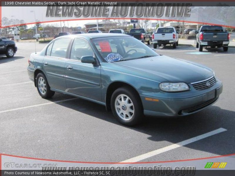 Dark Jade Green Metallic / Neutral 1998 Chevrolet Malibu Sedan