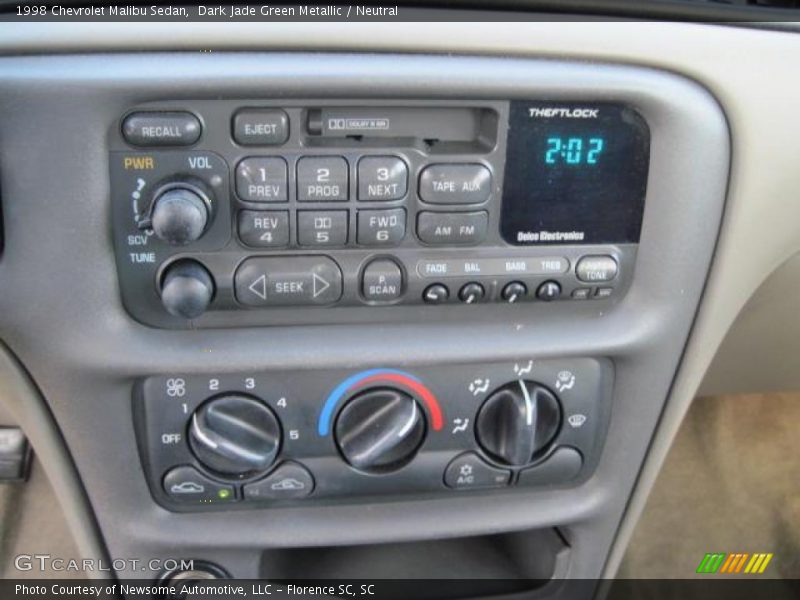 Dark Jade Green Metallic / Neutral 1998 Chevrolet Malibu Sedan