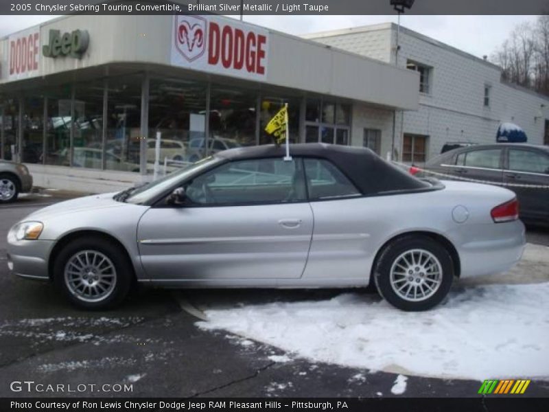 Brilliant Silver Metallic / Light Taupe 2005 Chrysler Sebring Touring Convertible