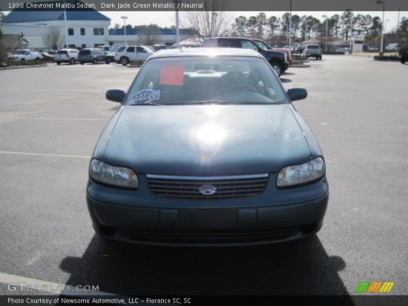 Dark Jade Green Metallic / Neutral 1998 Chevrolet Malibu Sedan