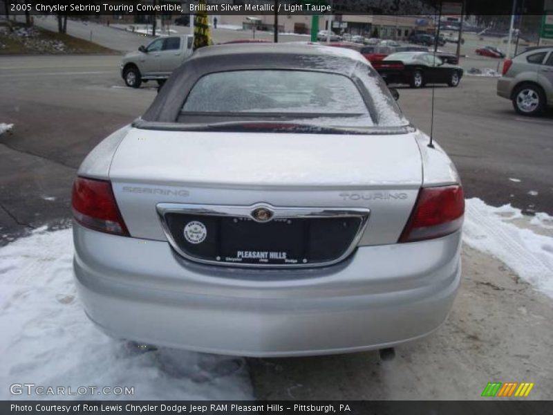 Brilliant Silver Metallic / Light Taupe 2005 Chrysler Sebring Touring Convertible