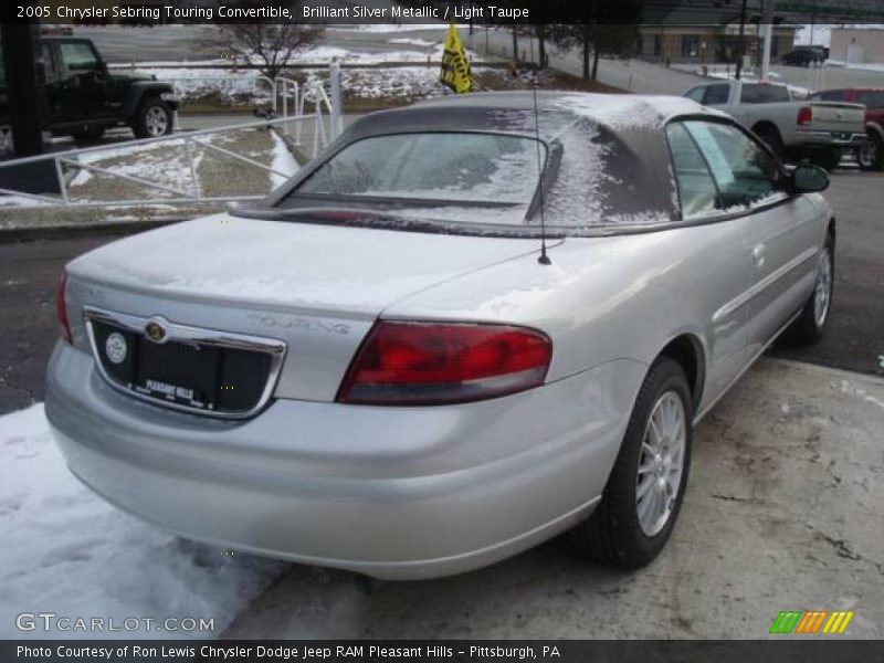 Brilliant Silver Metallic / Light Taupe 2005 Chrysler Sebring Touring Convertible