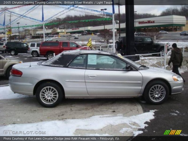 Brilliant Silver Metallic / Light Taupe 2005 Chrysler Sebring Touring Convertible