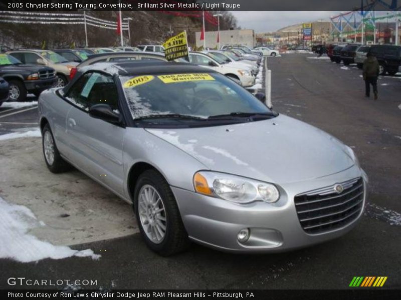 Brilliant Silver Metallic / Light Taupe 2005 Chrysler Sebring Touring Convertible