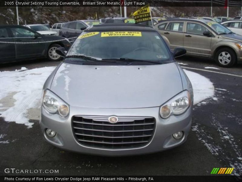 Brilliant Silver Metallic / Light Taupe 2005 Chrysler Sebring Touring Convertible