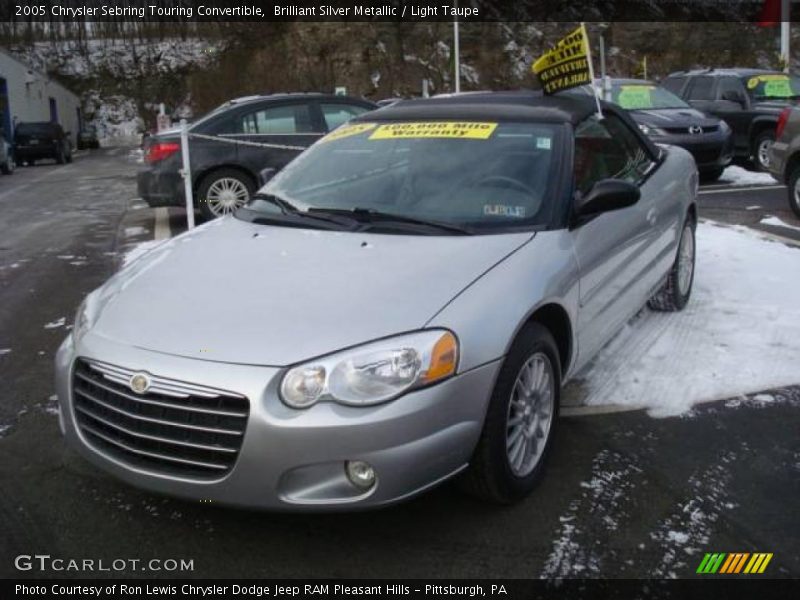 Brilliant Silver Metallic / Light Taupe 2005 Chrysler Sebring Touring Convertible