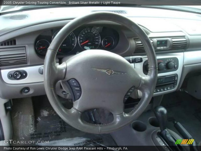 Brilliant Silver Metallic / Light Taupe 2005 Chrysler Sebring Touring Convertible