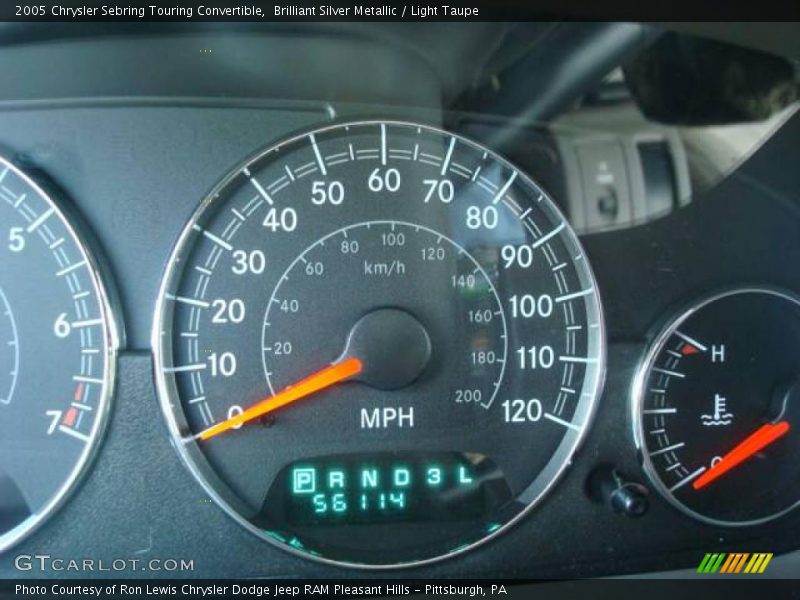 Brilliant Silver Metallic / Light Taupe 2005 Chrysler Sebring Touring Convertible