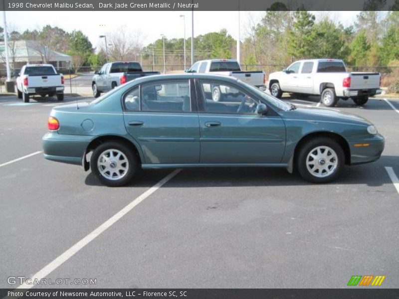 Dark Jade Green Metallic / Neutral 1998 Chevrolet Malibu Sedan