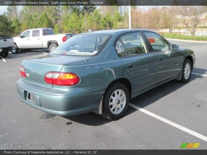 Dark Jade Green Metallic / Neutral 1998 Chevrolet Malibu Sedan