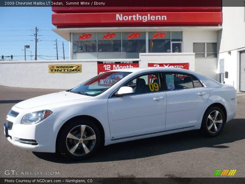 Summit White / Ebony 2009 Chevrolet Malibu LT Sedan