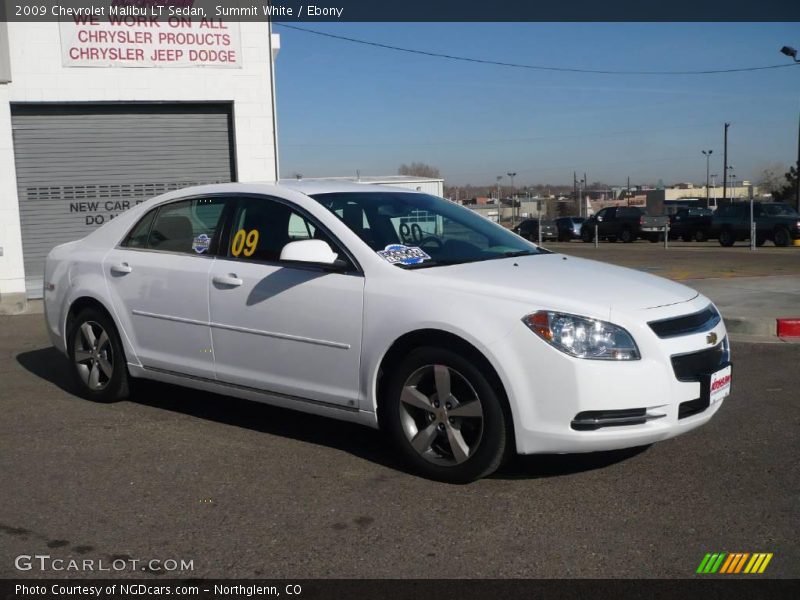 Summit White / Ebony 2009 Chevrolet Malibu LT Sedan