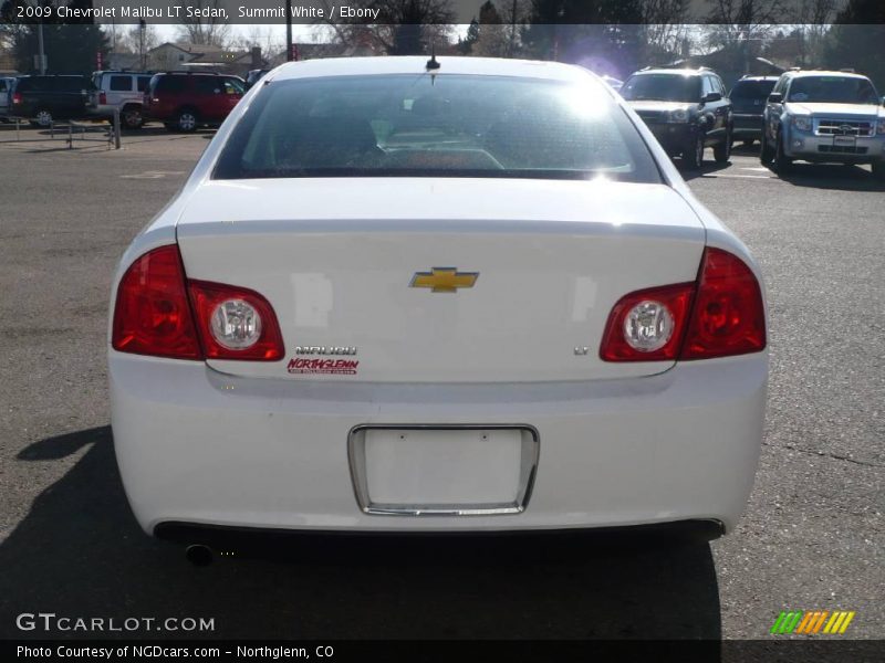 Summit White / Ebony 2009 Chevrolet Malibu LT Sedan