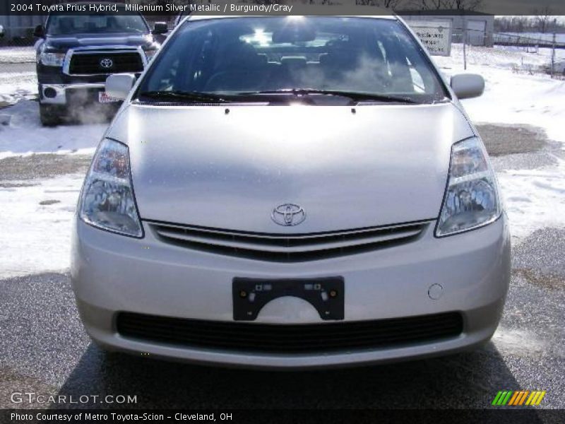 Millenium Silver Metallic / Burgundy/Gray 2004 Toyota Prius Hybrid