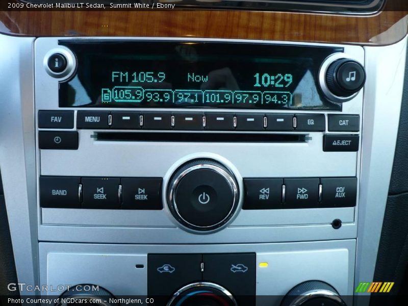 Summit White / Ebony 2009 Chevrolet Malibu LT Sedan