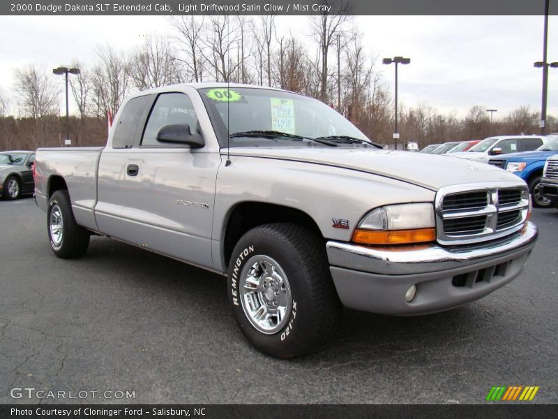 Light Driftwood Satin Glow / Mist Gray 2000 Dodge Dakota SLT Extended Cab
