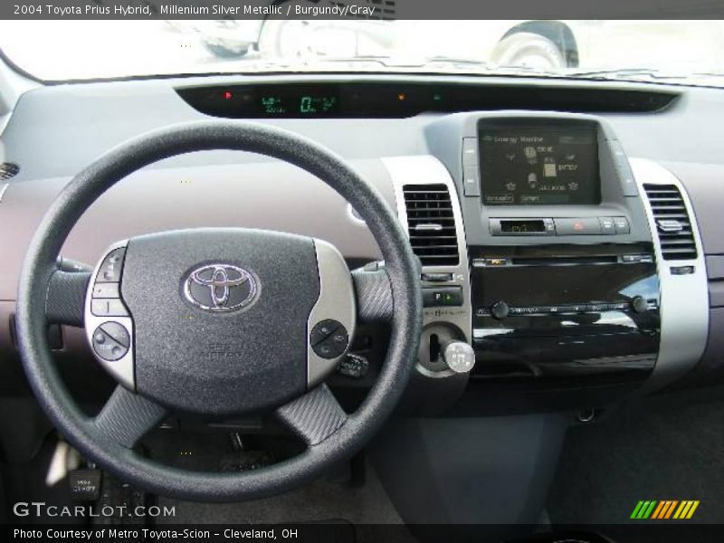 Millenium Silver Metallic / Burgundy/Gray 2004 Toyota Prius Hybrid
