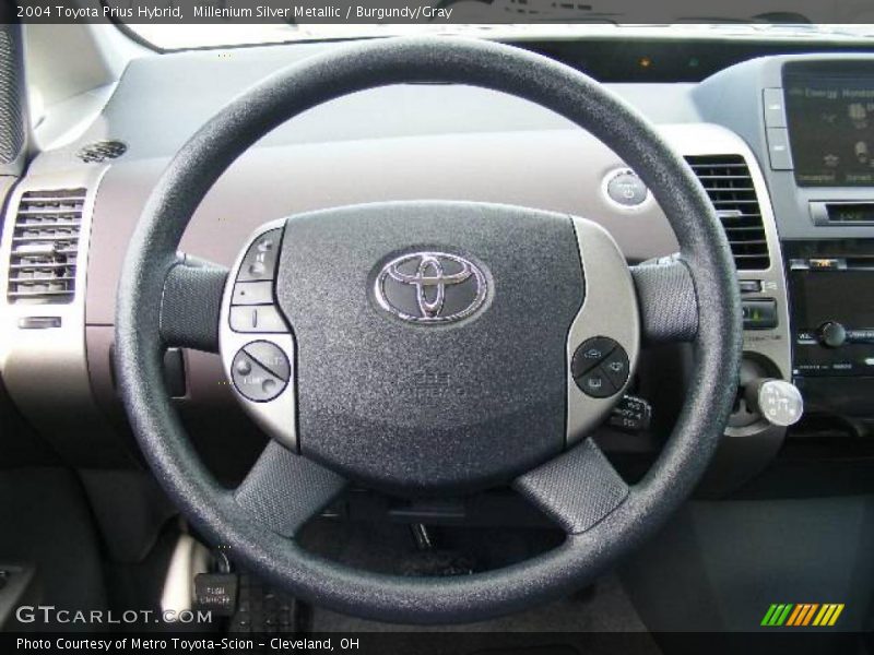 Millenium Silver Metallic / Burgundy/Gray 2004 Toyota Prius Hybrid