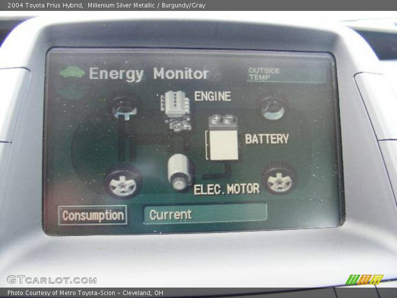 Millenium Silver Metallic / Burgundy/Gray 2004 Toyota Prius Hybrid