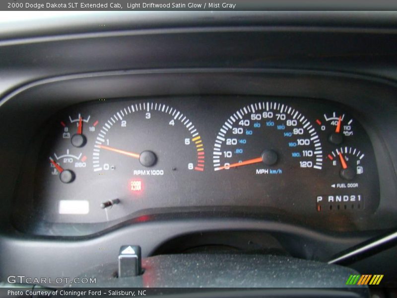 Light Driftwood Satin Glow / Mist Gray 2000 Dodge Dakota SLT Extended Cab