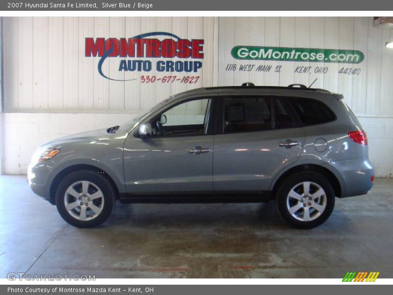Silver Blue / Beige 2007 Hyundai Santa Fe Limited