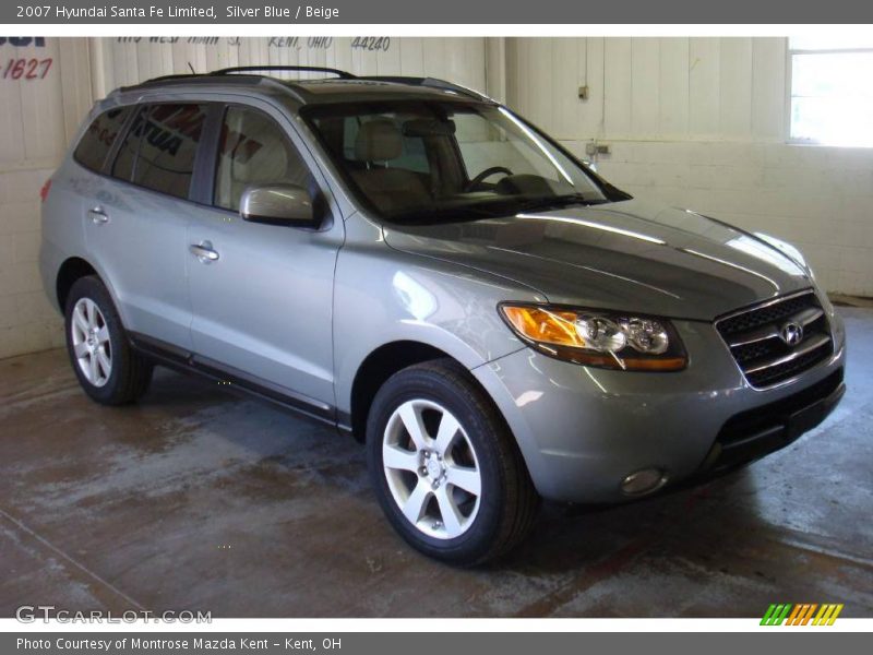 Silver Blue / Beige 2007 Hyundai Santa Fe Limited