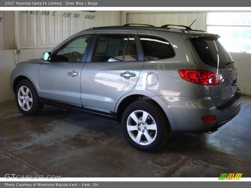 Silver Blue / Beige 2007 Hyundai Santa Fe Limited