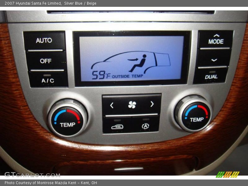 Silver Blue / Beige 2007 Hyundai Santa Fe Limited