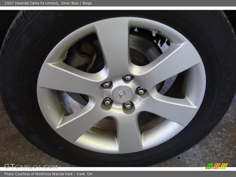 Silver Blue / Beige 2007 Hyundai Santa Fe Limited