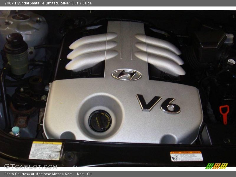 Silver Blue / Beige 2007 Hyundai Santa Fe Limited