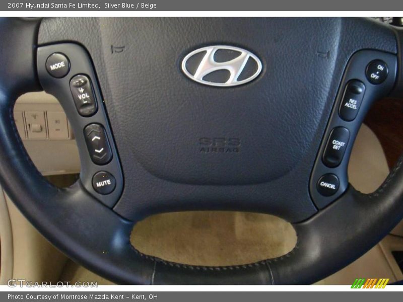 Silver Blue / Beige 2007 Hyundai Santa Fe Limited