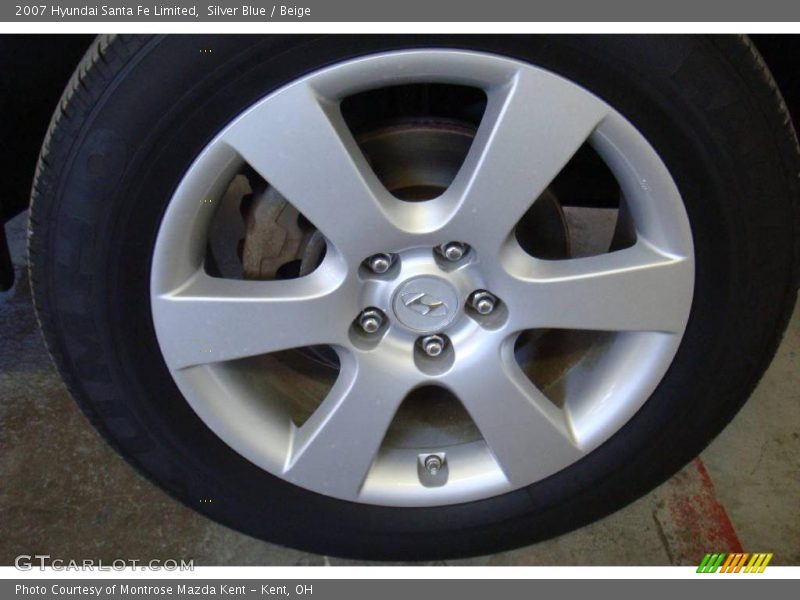 Silver Blue / Beige 2007 Hyundai Santa Fe Limited