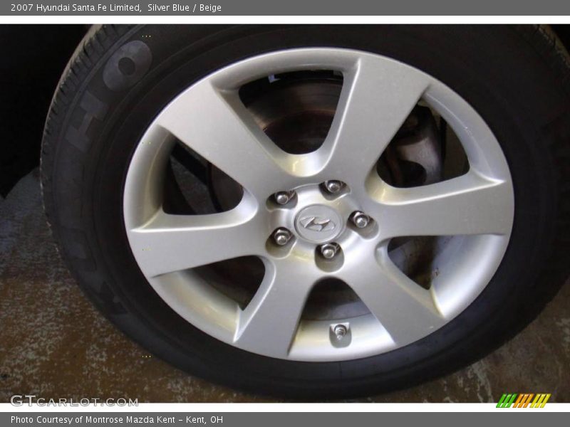 Silver Blue / Beige 2007 Hyundai Santa Fe Limited