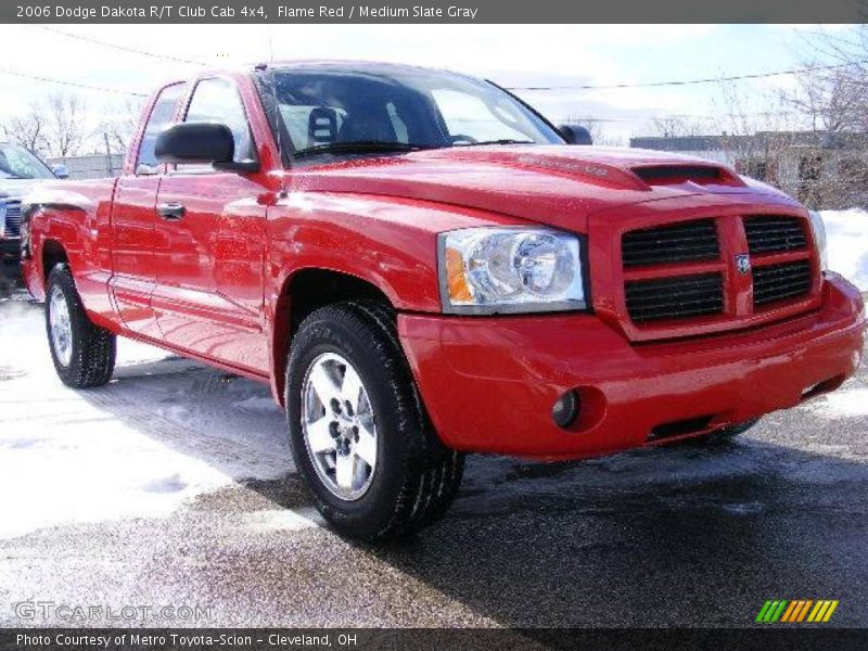 Flame Red / Medium Slate Gray 2006 Dodge Dakota R/T Club Cab 4x4