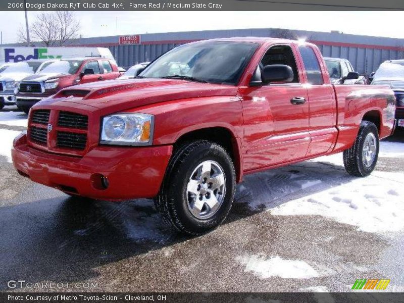 Flame Red / Medium Slate Gray 2006 Dodge Dakota R/T Club Cab 4x4