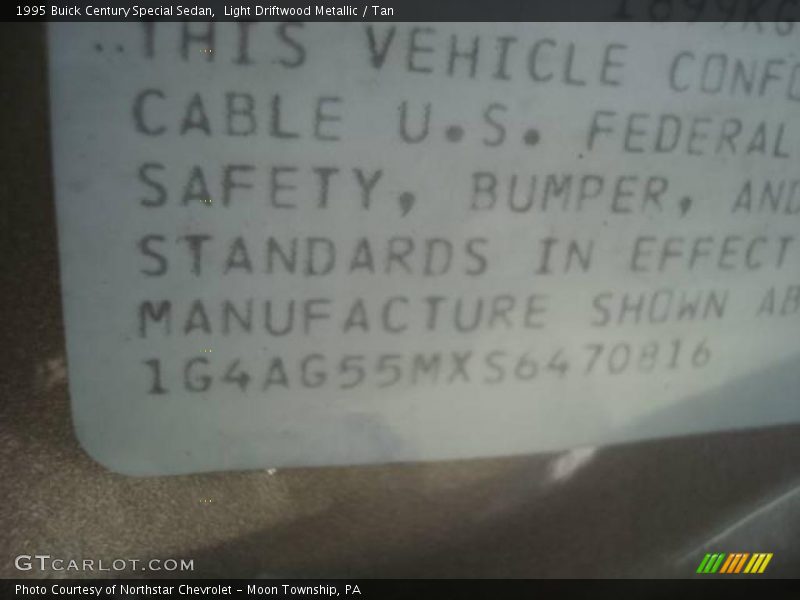 Light Driftwood Metallic / Tan 1995 Buick Century Special Sedan